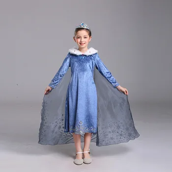 2 Kostiumas Merginos Princesė Ana Elza Dress Helovinas Fancy Šalis Suknelė Baby Vaikų Kalėdų Cosplay Apranga
