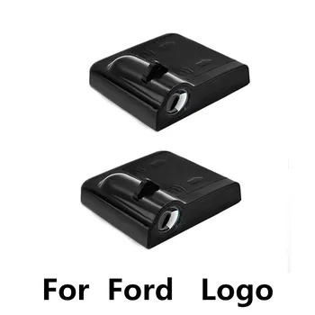 2 LED Automobilio Duris Logotipas Projektoriaus Šviesos Ford Focus 2 Fiesta Mondeo 4 3 Tranzito Fusion 