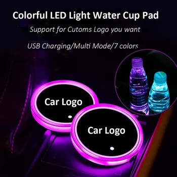 2 LED automobilio logotipas vandens miestelyje dega BMW, 