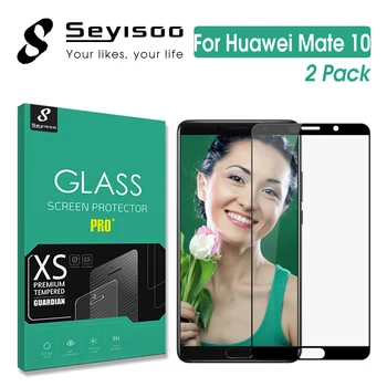 [2 Pack] Originalus Seyisoo Nekilnojamojo 0.3 mm 2,5 D 9H Visiškai Padengti Grūdinto Stiklo Screen Protector For Huawei Mate 10 Apsauginės Plėvelės