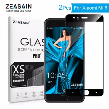 2 Pack Originalus ZEASAIN 2.5 D Visiškai Padengti Grūdinto Stiklo Screen Protector For Xiaomi Mi6 Mi 6 M6 Pro Prime 9H Saugos Stiklo Plėvelės