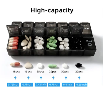 2 paketas, 7 dienų savaitės tabletes atveju 28 tinklų medicina tablte balionėlis organizatorius tabletes, dėžutę tablečių laikymo organizatorius bakas
