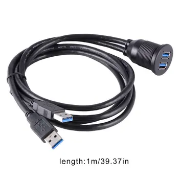 2 USB3.0 Uostų VYRŲ ir 2 MOTERŲ ilgiklis Automobilių Dash Skydelis Flush Mount Dual Usb 3.0 Vyrų ir Moterų ilgiklis Ma953
