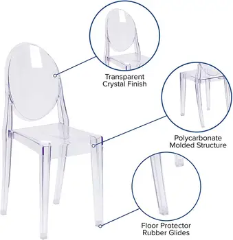 2 Vaiduoklis Stiliaus Valgomojo Kėdės Elegantiškas Krištolinis Dvasios Pusėje Kėdė Šiuolaikinės Victoria Akrilo Makiažas Kėdės
