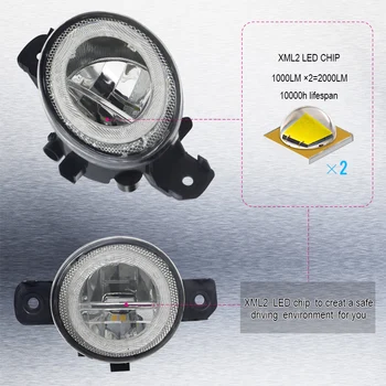 2 vnt Angel Eye Rūko Šviesos Renault Master 3/III 2010-metų Automobilio Stiliaus LED Rūko žibintai dieninės Šviesos DRL 12V