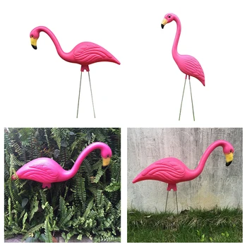 2 Vnt Retro Pink Flamingo Sodo Statymų Lauko Statulos Papuošalai Plastiko Sodo Meno Kalėdų Įnoringas Dovanos