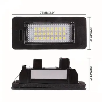 2 Vnt/Set Automobilių Kamieno LED Licencijos numerio apšvietimo Lemputės 24 Led Lempa BMW E39 E60 E90 X Serijos M8617