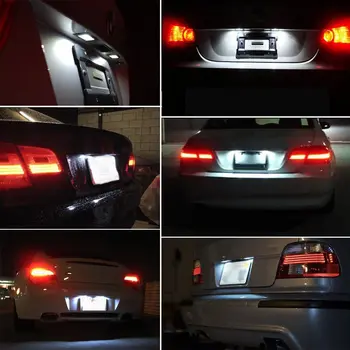 2 Vnt/Set Automobilių Kamieno LED Licencijos numerio apšvietimo Lemputės 24 Led Lempa BMW E39 E60 E90 X Serijos M8617