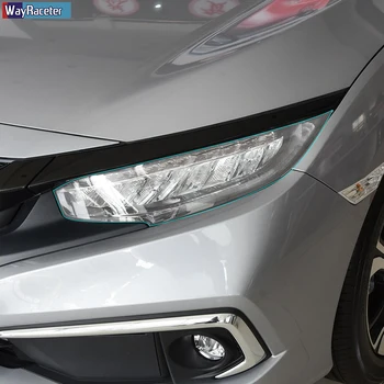 2 X Automobilių Žibintų Apsauginės Plėvelės Žibintai Skaidrūs Juodi TPU Lipdukas Honda Civic Accord 10 2018 2019 2020 Priedai