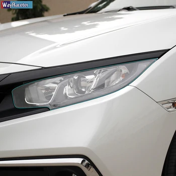 2 X Automobilių Žibintų Apsauginės Plėvelės Žibintai Skaidrūs Juodi TPU Lipdukas Honda Civic Accord 10 2018 2019 2020 Priedai