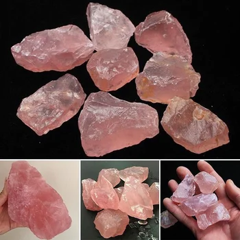 200gNatural Raw Pink Rose Kvarco Kristalo Šiurkštus Akmens Pavyzdys Gydymo Kristalų Meilės Gamtiniai Akmenys ir Mineralai, Žuvų Bakas Akmens