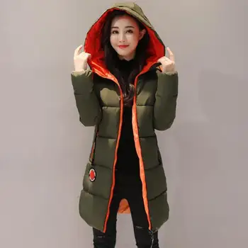 2017new atvykimo žiemos moterų striukė Karšto valstybinė atsitiktinis šiltas žemyn medvilnės moterų bisic paltai plius dydis gobtuvu Ilgai Parko L52-17807Z