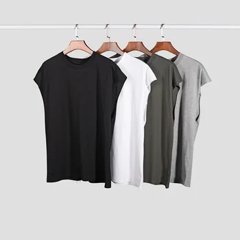 2018 HEYGUYS naujo dizaino sleeveness mados hip-hop paprasto plius trumpas rankovės marškinėliai prekės ženklo vyrai t-shirt nr. rankovės per dydis vyrams