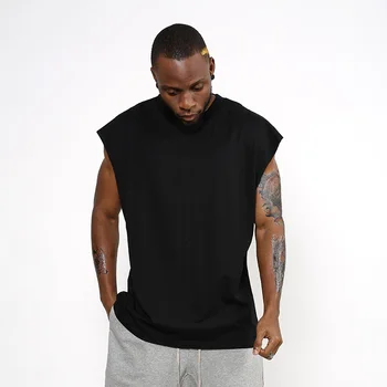 2018 HEYGUYS naujo dizaino sleeveness mados hip-hop paprasto plius trumpas rankovės marškinėliai prekės ženklo vyrai t-shirt nr. rankovės per dydis vyrams
