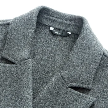 2018 m. Naujas didelis mens žiemos paltai vilnos paltai striukės ilgai dukart susidūrė su Vyrų vilnoniai paltai kašmyras outwear vyras plius dydis M-3XL
