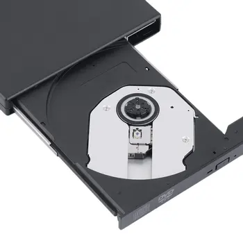 2018 Naujausias USB 2.0 Išorinis DVD Combo, CD-RW įrašymo įrenginį CD+-RW DVD ROM Juoda