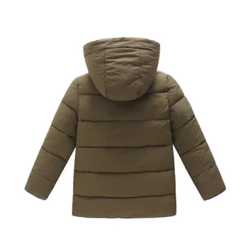 2018 vaikų Žemyn & Parkas 3-10T žiemos vaikai viršutiniai drabužiai berniukams atsitiktinis šiltas gobtuvu striukė berniukams, kieti berniukai šilti paltai