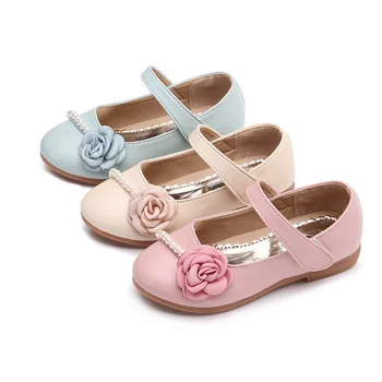 2018Spring Rudenį Naujų Studentų Mergina Odiniai batai gražus Vaikų gėlių princesė batai Vaikams paauglys šalies bateliai