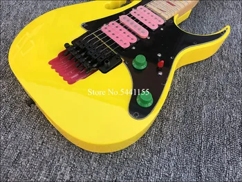 2019 Aukštos kokybės Elektrinė Gitara, Floyd rose Elektrinė Gitara,Geltonos spalvos elektrinė gitara,nemokamas pristatymas