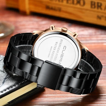 2019 CUENA relogio masculino laikrodžiai vyrų Mados Prabangių Krištolo Verslo Žiūrėti Top Brand reloj