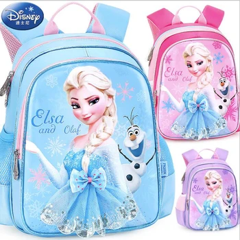 2019 Disney užšaldyti kuprinė Elsa Anna Sniego Karalienė, Princesė mielas Lankas-mazgas Kuprinės vaikams Mokyklos Maišą Šviežio kuprinė mergaitėms dovanų