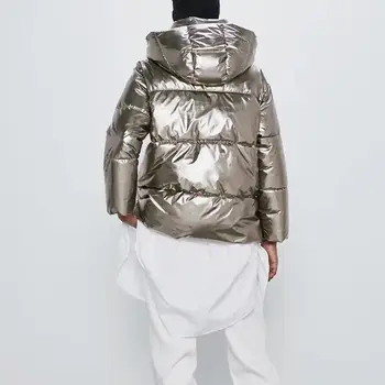 2019 Mados šiltos žiemos striukė moterims parkas atsitiktinis gobtuvu puffer jacket korėjos paltai ir striukės moterims bombonešis striukė streetwear