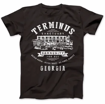 2019 Nauja Grynos Medvilnės Trumpomis Rankovėmis, Hip-Hop ' O-Neck T Shirt Terminus Šventyklą Gruzijos Zombie Rankovėmis Marškinėliai Hoodies
