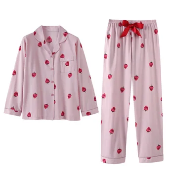 2019 Nauja Rudens Žiemos Storas Medvilnės Moterų Pajama Komplektai Šiltas 2 VNT Pižama Tinka Sleepwear Rudenį Pižamos nustatyti Moterų Homewear