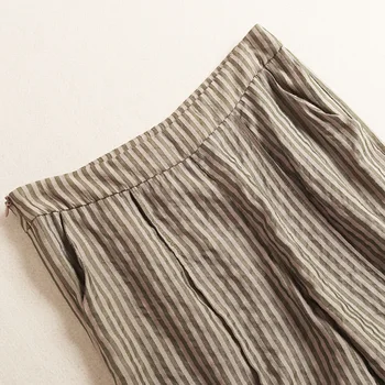2019 naujas vasaros temperamentas priemiestinių megztinis liemenė viduje vientisos spalvos marškinėliai dryžuotas plataus kojų kelnės trijų dalių