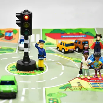 2019 naujas šviesoforo švietimo žaislai, automobilių stovėjimo aikštelė, nustatyti modeliavimo šviesoforo žaislai ankstyvojo ugdymo eismo žinias žaislai