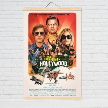 2019 Naują Filmą Šilko Plakatas Kažkada Holivudo Retro fonai Senovinių Sienų Dekoras Nuotraukas Quentin Tarantino Plakatai