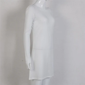 2019 Naujų Moterims Seksualus Kietas Backless Mini Suknelė, Prašmatnus Skaidri Balta Suknelė