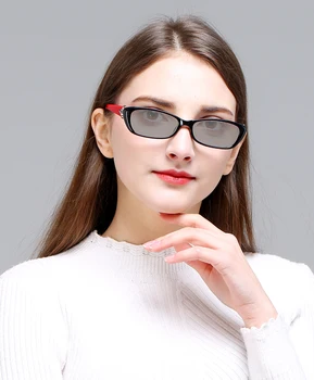 2019 Trumparegystė Skaitymo Akiniai Photochromic Pilka Objektyvas Katė Moterims Saulės akiniai, Akinių Rėmeliai