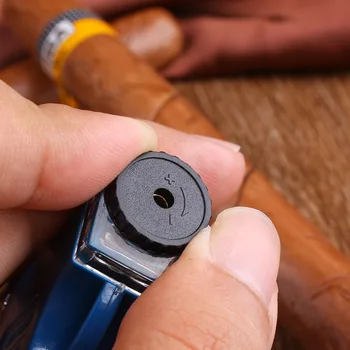 2019 Vamzdelis dujų Degiklio Mėlynos Liepsnos Purškimo Pistoletas Elektroninių Lengvesni Matomas Butano dujų Fakelas Turbo Žiebtuvėlis Cigarų, Cigarečių Žiebtuvėliai