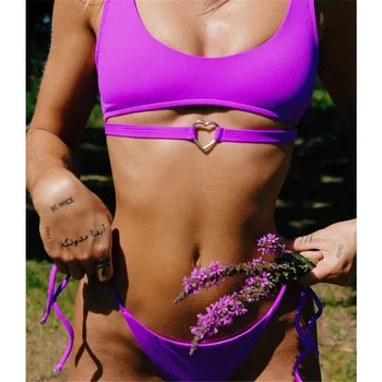 2020 Bikini padalinta maudymosi kostiumėlį, kieta naujas moterų Bikini meilės juostelės maudymosi kostiumėliai moterims bikini mujer biquini bikini komplektas push up