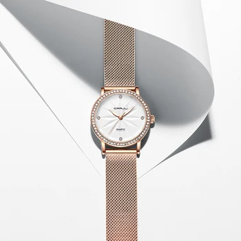 2020 CRRJU Moterų Laikrodžiai Top Brand Prabangos Rose Gold riešo laikrodžiai moteriški ponios nerūdijančio plieno, atsparus Vandeniui laikrodis