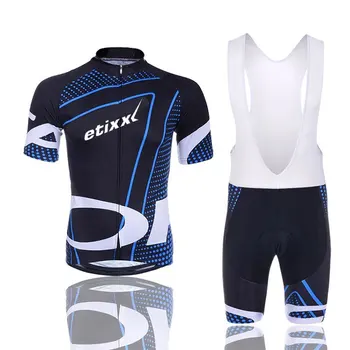 2020 ETIXXL Pro Komandos vasaros dviračių Džersis nustatyti Dviračių Drabužių Kvėpuojantis Vyrai Trumpas Rankovės marškinėliai Dviračių šortai, kombinezonai su antkrūtiniais 20D Gelio padas