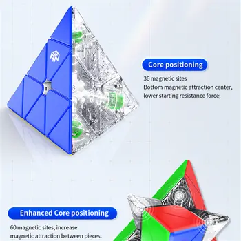 2020 GAN Piramidės 3x3x3 Magnetinė Piramidė 3x3 mgaico Kubo Patobulintas Core Padėties nustatymo Magnetai Trikampis Greitis Gan kubas