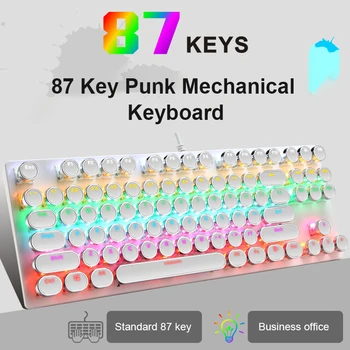 2020 Karšto Pardavimo Laidinio Punk Mechaninė Klaviatūra Turas Pagrindiniai Bžūp 87 Klavišus Mėlyna Ašis Žaidimų Konkurencinė Tarnyba Nešiojamojo Kompiuterio Klaviatūra