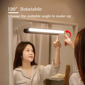 2020 LED Nuimamas Makiažo Veidrodėliai Žibintai USB Įkrovimą, Reguliuojamas Ryškumas Tuštybės Šviesos Vonios kambarys tualetinis staliukas Makiažas Lempos