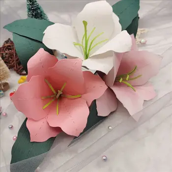 2020 Lilys miršta Scrapbooking gėlių Metalo Pjovimo Miršta Amatų Antspaudų Die Cut Įspaudas atviruką Padaryti Trafaretas Dangtis