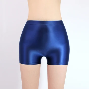 2020 m. 15 spalva plius didelis 3XL satino sklandų nepermatomos pėdkelnės šviesus drėgnų seksualus triko šilko Japonijos slim high waisted moteriški šortai