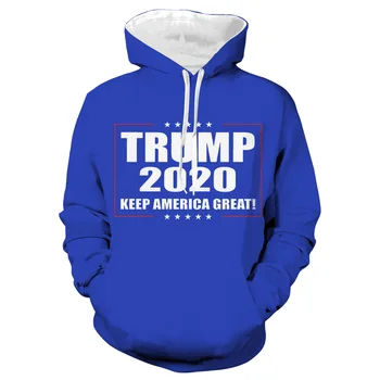 2020 m. JAV Prezidento rinkimų Donald Trump hoodie džemperis 3d skaitmeninis spausdinimas unisex sporto dydį, laisvas megztinis, striukė, S-