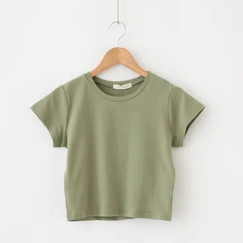 2020 m Nauji Slim Fit Trumpą Rankovėmis moteriški Marškinėliai žalia