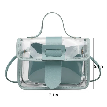 2020 m. Pavasario Vasaros Mados Moterų Skaidrus aikštėje Sling Bag Kietas PVC peties mobile messenger bag sweet lady krepšys