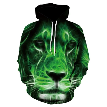 2020 m. rudens ir žiemos naujų gyvūnų liūtas 3D spausdinimo hoodie prekės gobtuvu megztinis mados prakaito marškinėliai street laisvalaikio aprangą striukė
