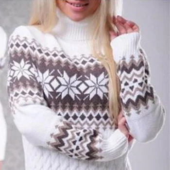 2020 M. Rudens Žiemos Džemperis Moterims Ilgomis Rankovėmis Megztinis Suknelė Moteris Ilgai Kratinys Trikotažas Golfo Megztinis