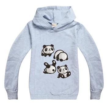 2020 m. Rudenį Vaikai Marškinėlius Berniukai Viršaus Mergina Drabužius ilgomis Rankovėmis Panda Hoodies Paauglių Mergaičių, Kūdikių Palaidinukė Vaikų Drabužių Tees