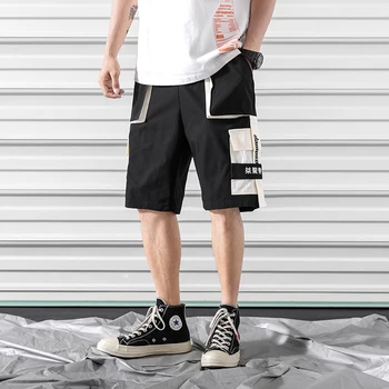 2020 m. Rudenį Vyrų Harajuku Medvilnės Multi-Pocket Safari Stiliaus Mados Vyrų Jogger Krovinių Kelnės Streetwear Kelnės ABZ394
