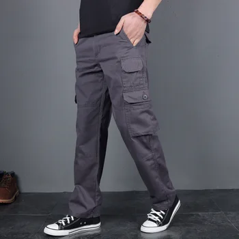 2020 m. Rudenį Vyrų Krovinių Kelnės aukštos kokybės Multi-kišenės, Baggy Kelnės Vyrams, Atsitiktinis Kelnės Kombinezonas Kelnės Plius Dydis Streetwear